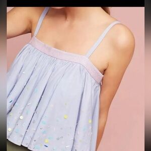 Anthropologie sequin and beaded swing tank XS